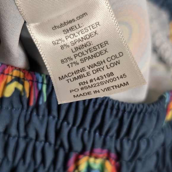 Chubbies The Rainbow Roads Swim Trunks Size XS - Picture 5 of 10